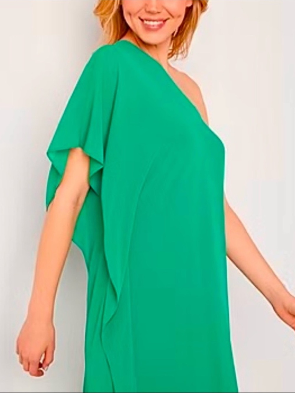 NWT Robbie Bee Short Sleeve One-Shoulder Maxi Dress